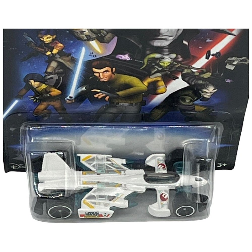 HOT WHEELS Star Wars Rebels Movie Series JET THREAT 3.0 White Chrome Black OH5's - Picture 5 of 8